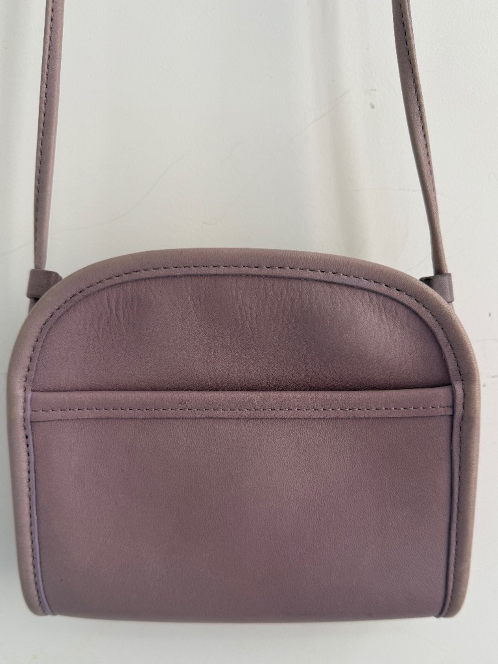 Vintage Coach Abbie Zip 9017 Lilac Purple Leather Crossbody Bag 1998